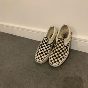 Vans classic slip on checker platform